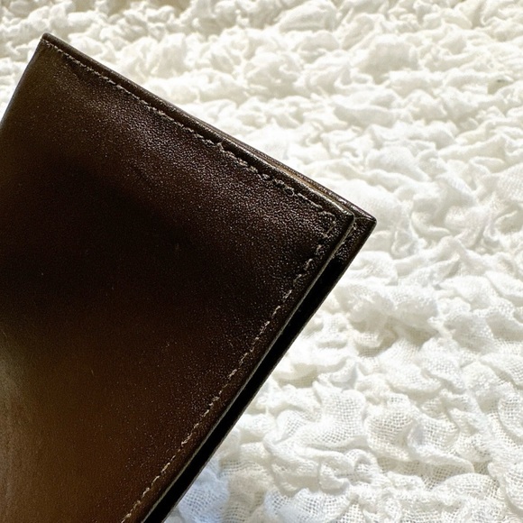 Yves Saint Laurent Long Wallet YSL Logo Brown Leather - Picture 8 of 12